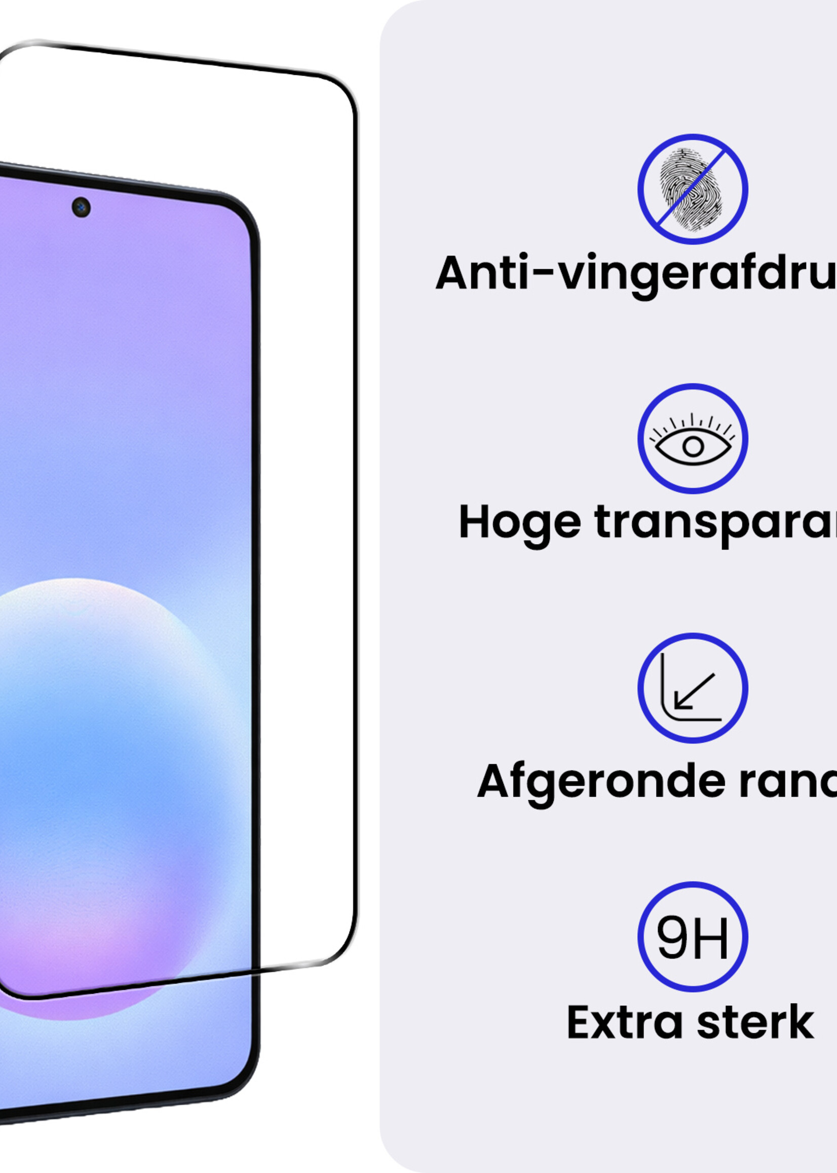 BTH BTH Samsung Galaxy A57 Screenprotector Glas Full Cover - 2 PACK