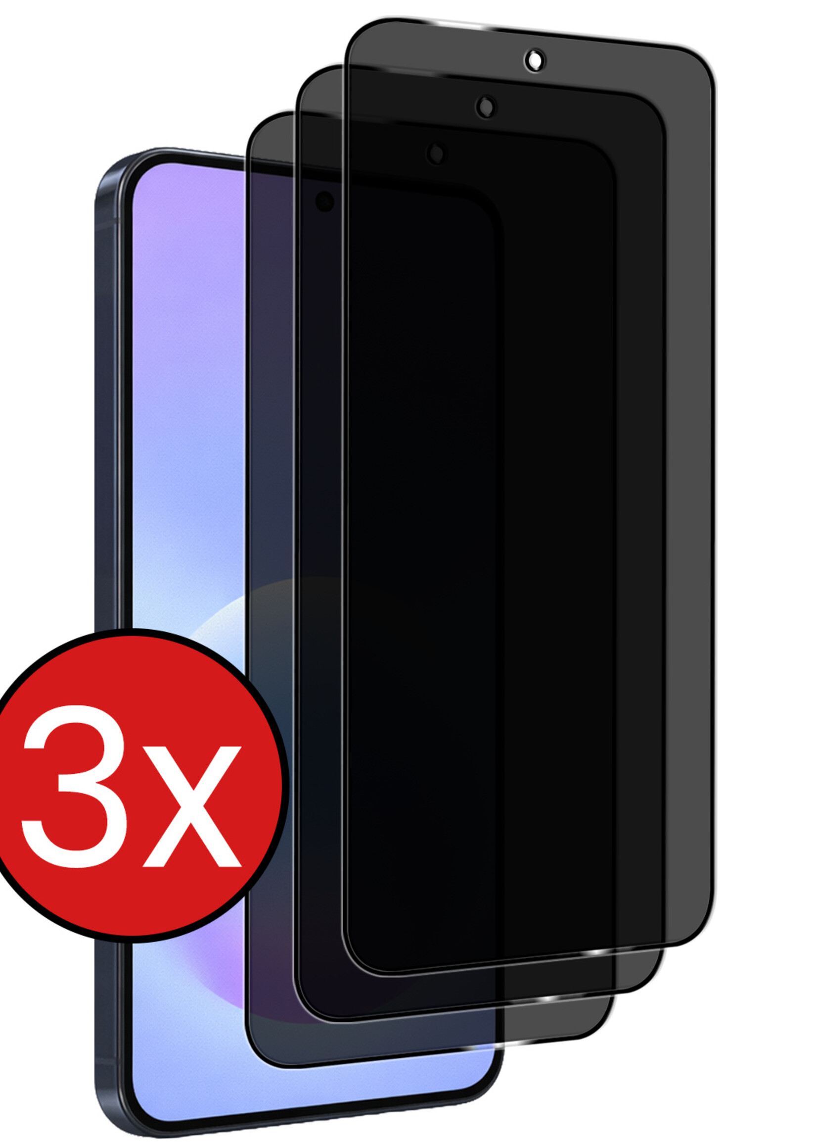 BTH BTH Samsung Galaxy A57 Screenprotector Glas Privacy - 3 PACK