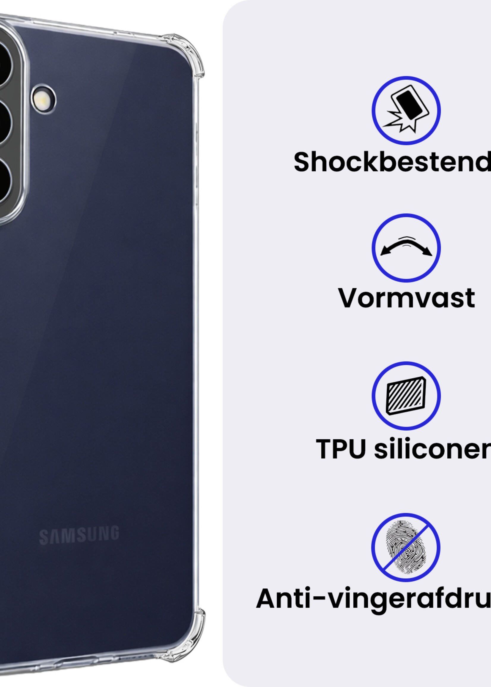 BTH BTH Samsung Galaxy A57 Hoesje Shockproof Met Screenprotector