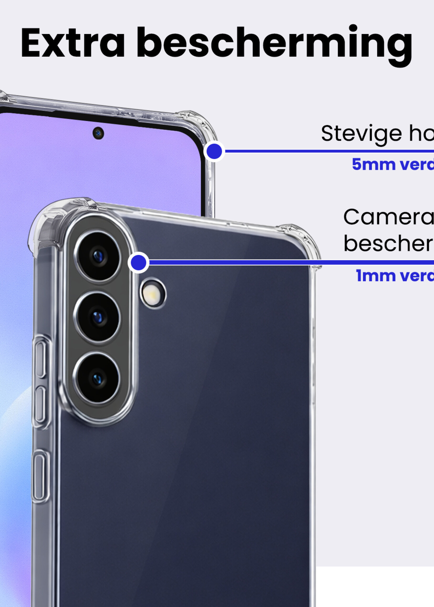 BTH BTH Samsung Galaxy A57 Hoesje Shockproof Met Screenprotector