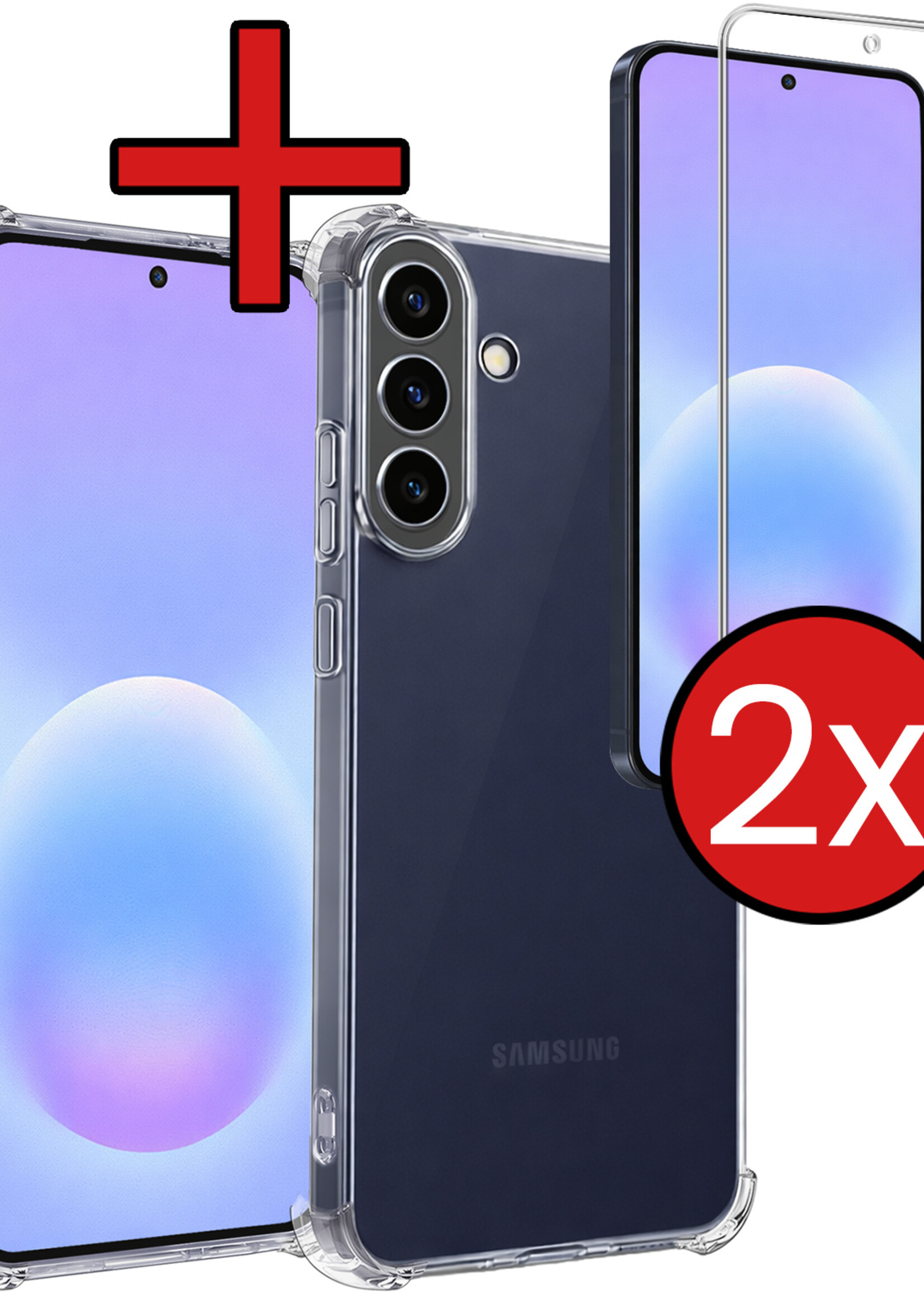 BTH BTH Samsung Galaxy A57 Hoesje Shockproof Met 2x Screenprotector