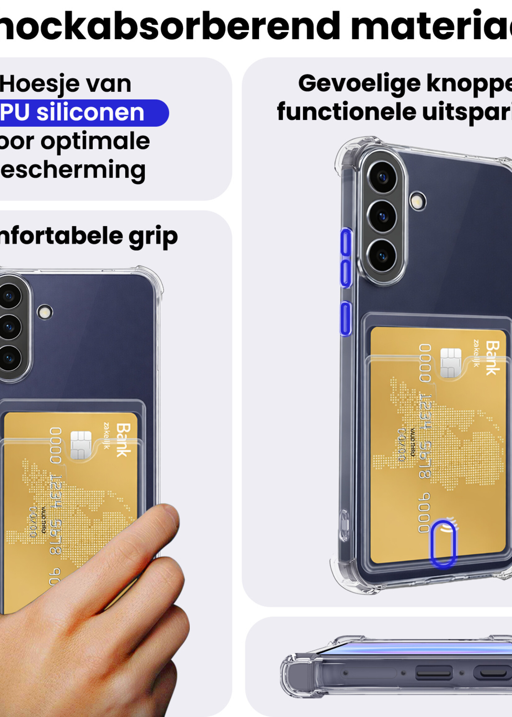 BTH BTH Samsung Galaxy A57 Hoesje Pashouder - 2 PACK