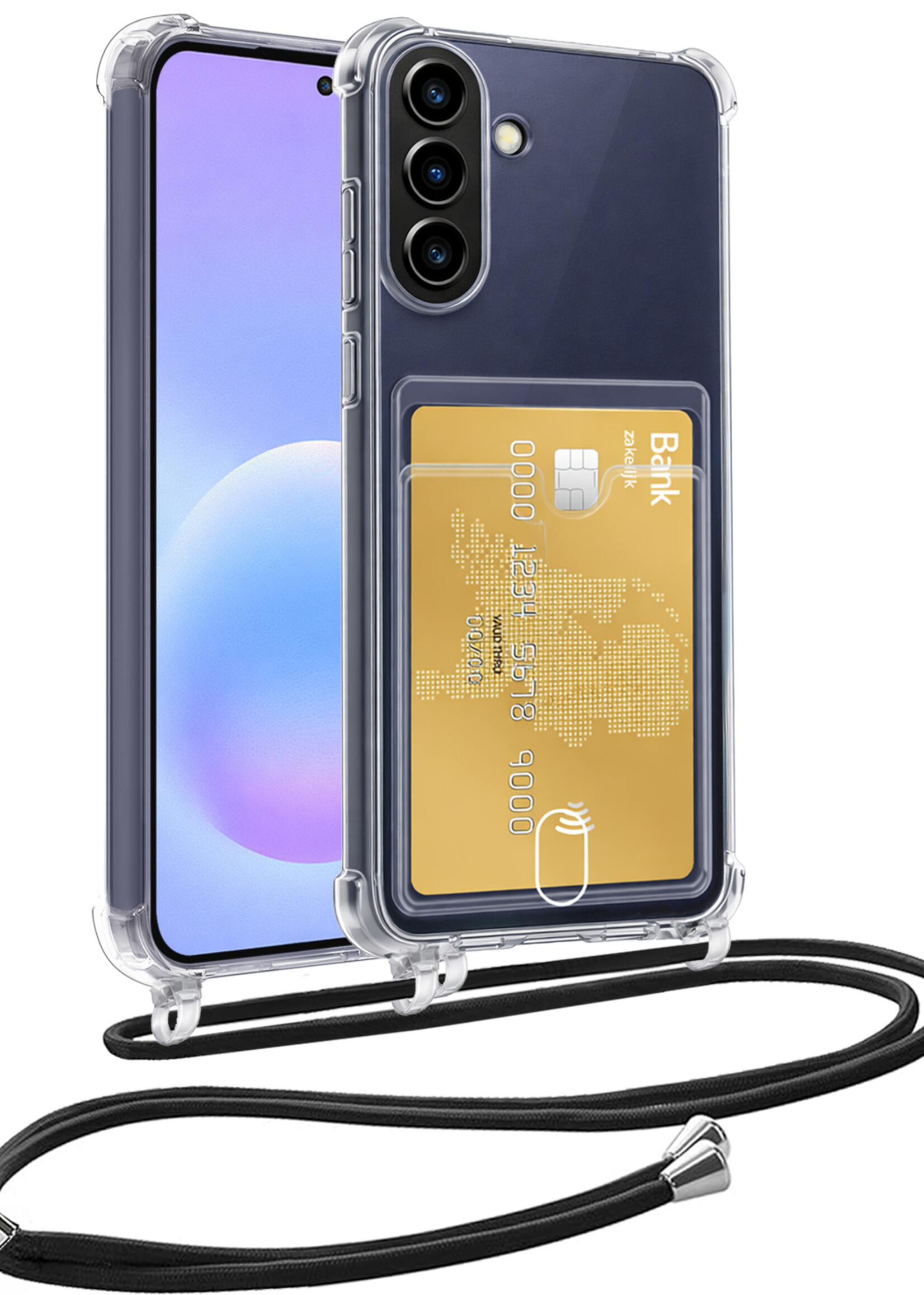 BTH BTH Samsung Galaxy A57 Hoesje Pashouder met Koord