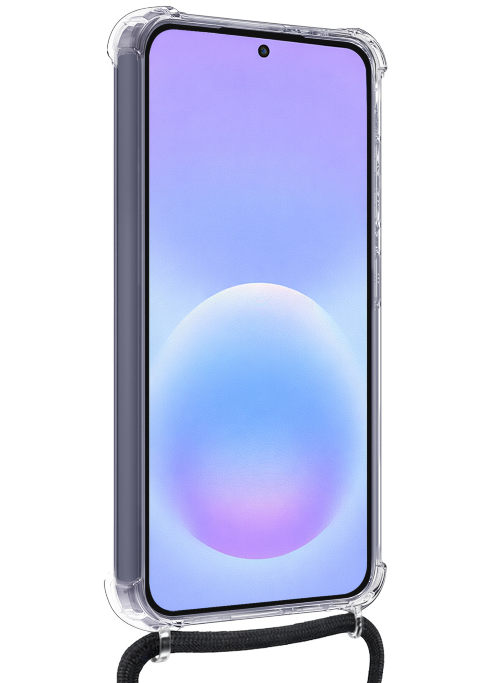 BTH BTH Samsung Galaxy A57 Hoesje Pashouder met Koord Met 2x Screenprotector