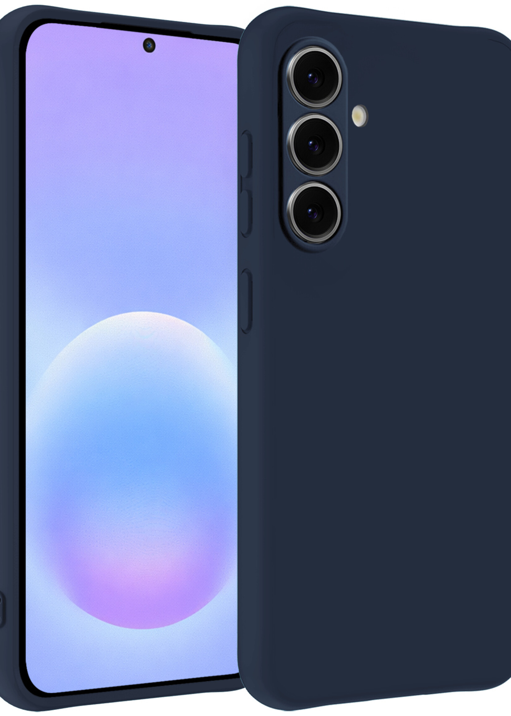 BTH BTH Samsung Galaxy A57 Hoesje Siliconen - Donkerblauw