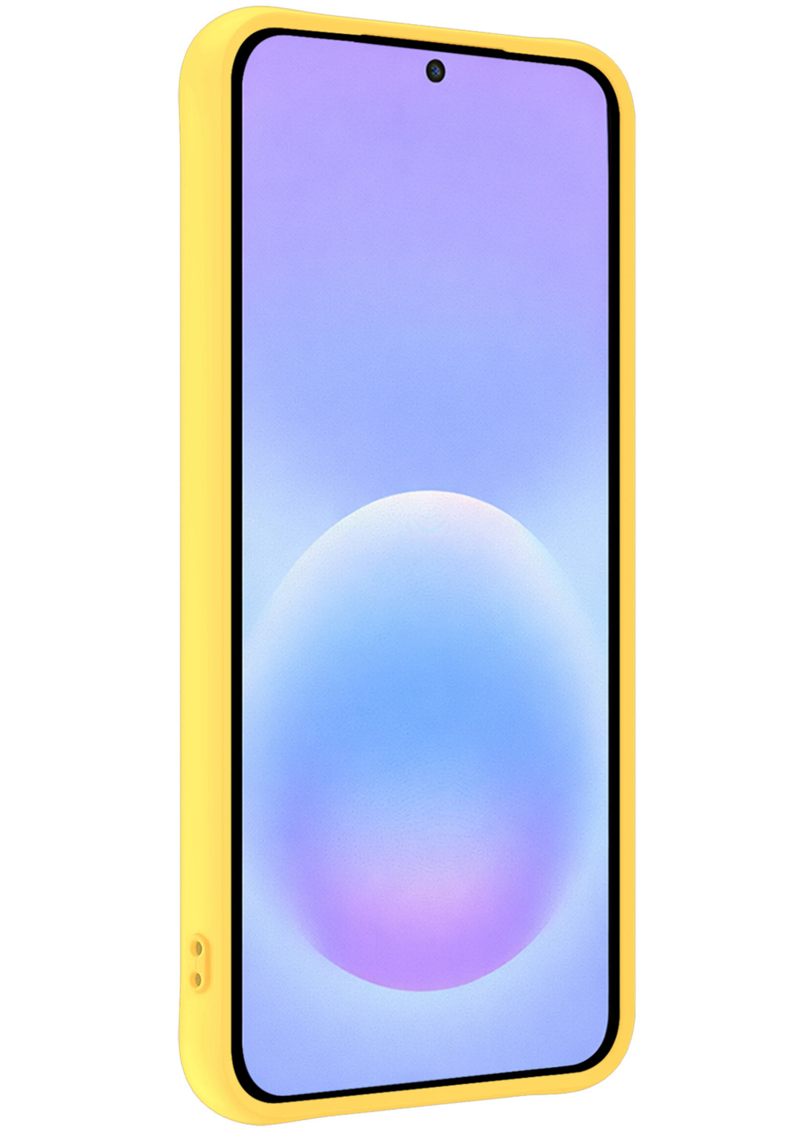 BTH BTH Samsung Galaxy A57 Hoesje Siliconen - Geel