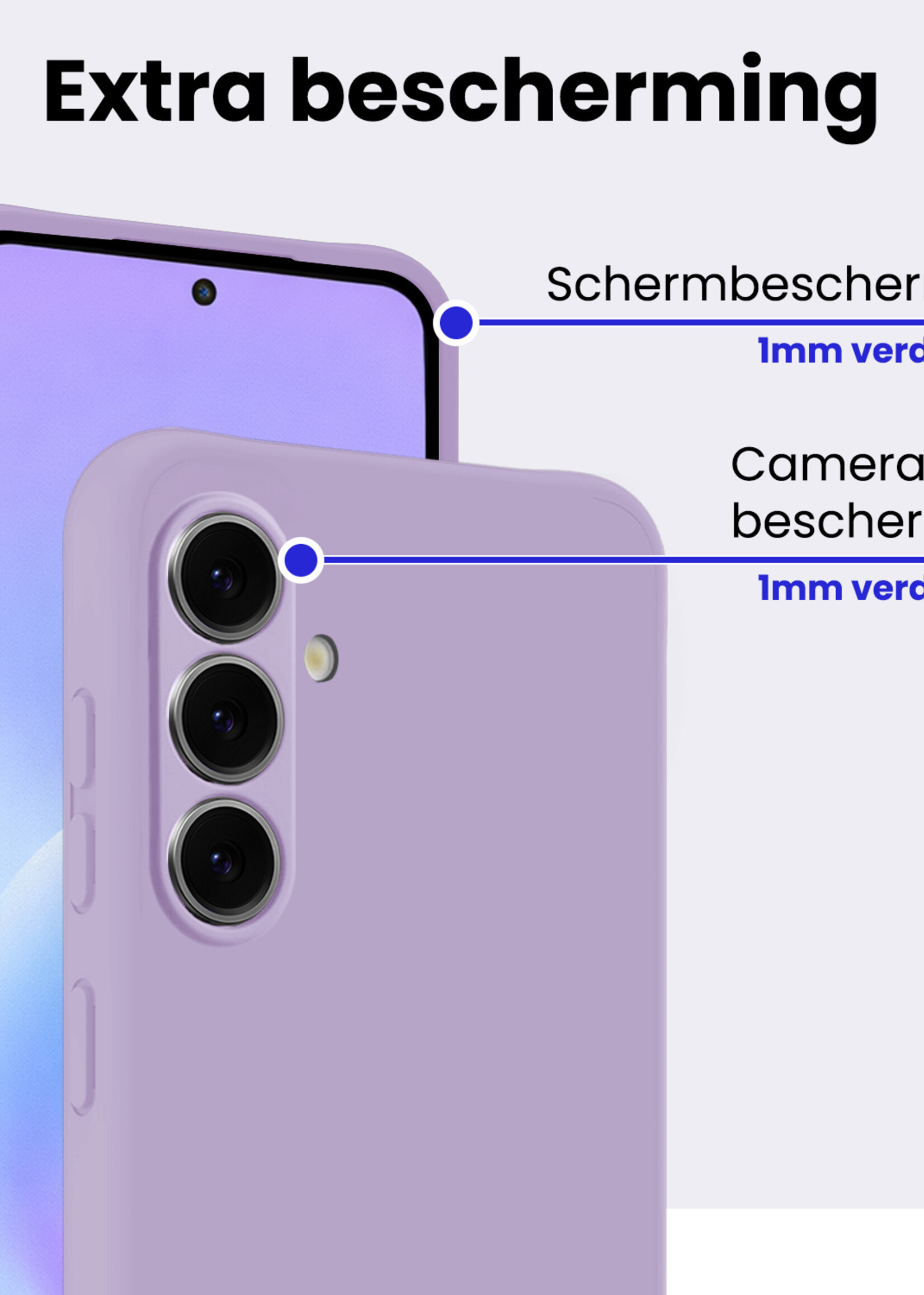 BTH BTH Samsung Galaxy A57 Hoesje Siliconen - Lila