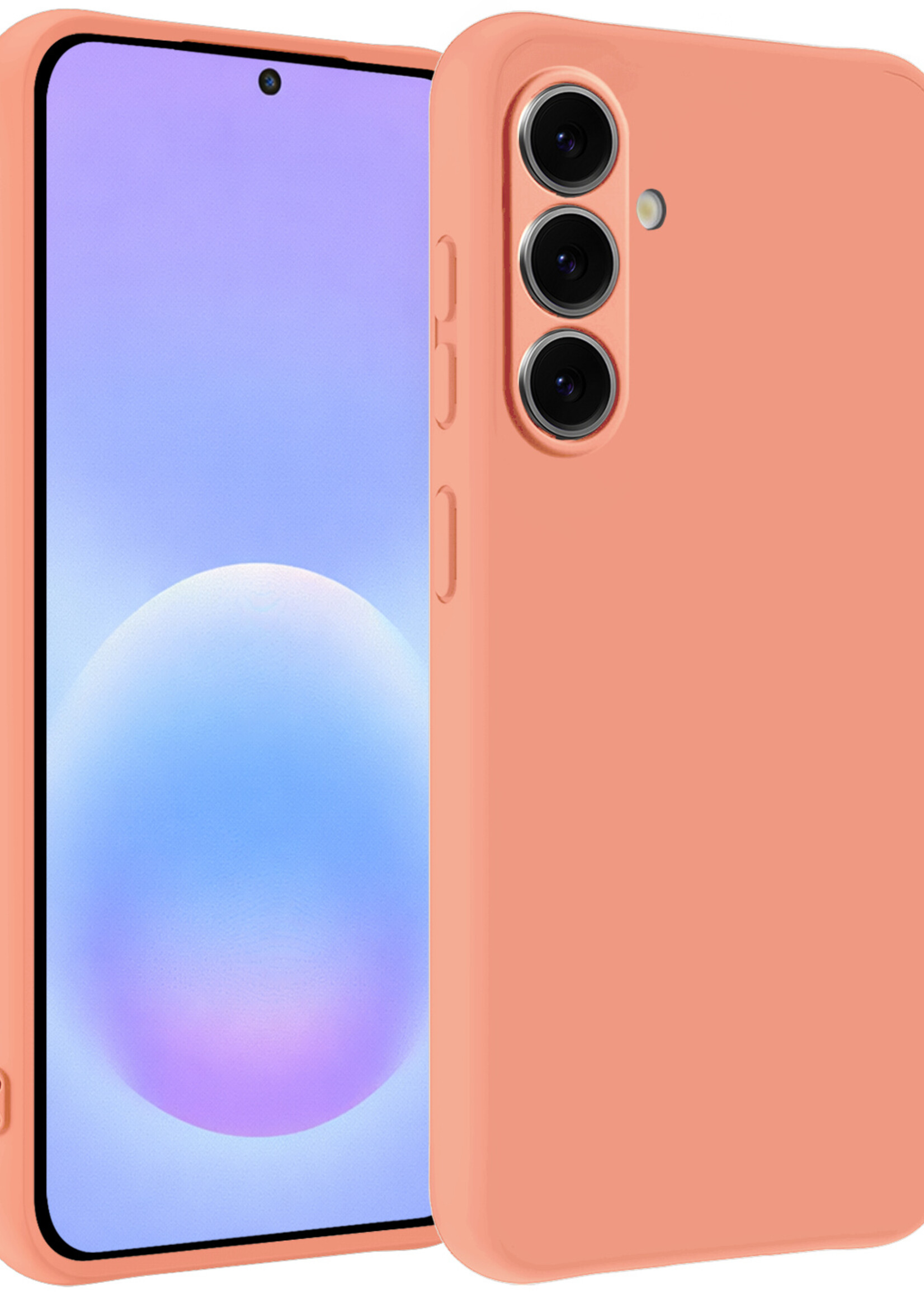 BTH BTH Samsung Galaxy A57 Hoesje Siliconen - Perzik