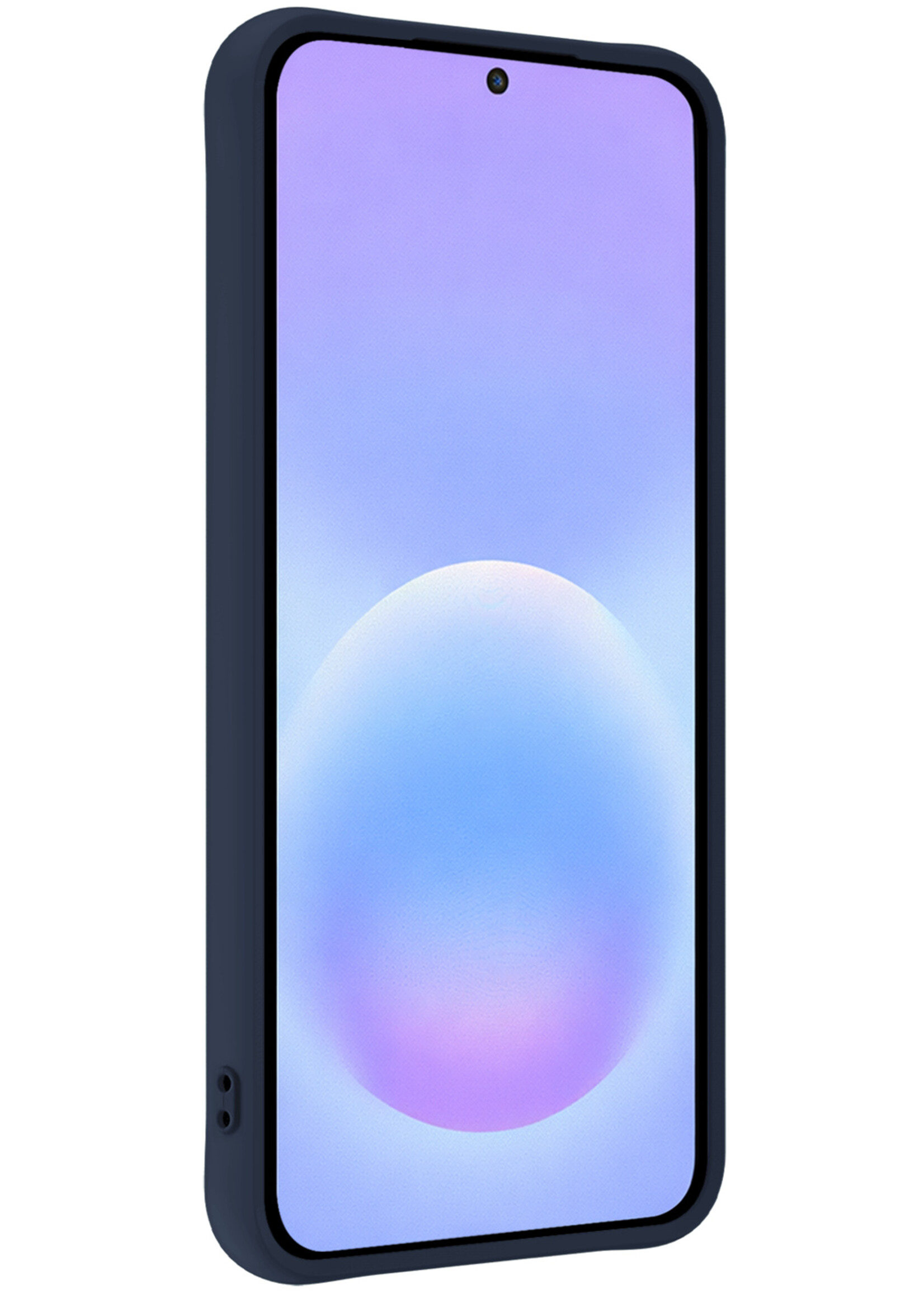 BTH BTH Samsung Galaxy A57 Hoesje Siliconen - Donkerblauw - 2 PACK