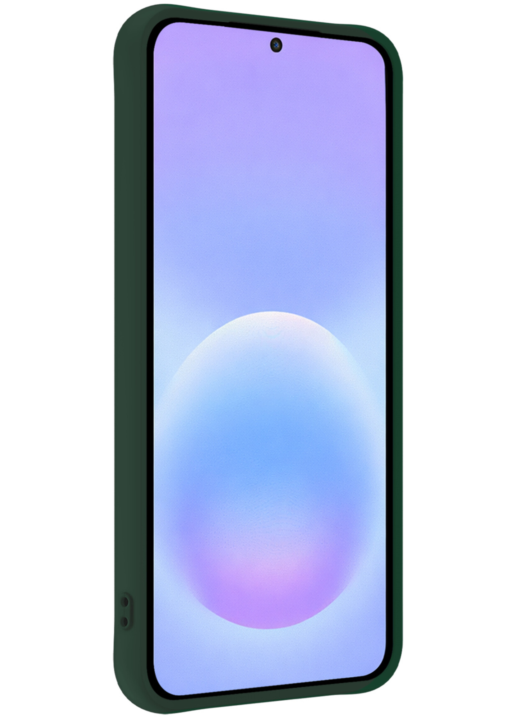 BTH BTH Samsung Galaxy A57 Hoesje Siliconen - Donkergroen - 2 PACK