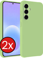 BTH BTH Samsung Galaxy A57 Hoesje Siliconen - Groen - 2 PACK