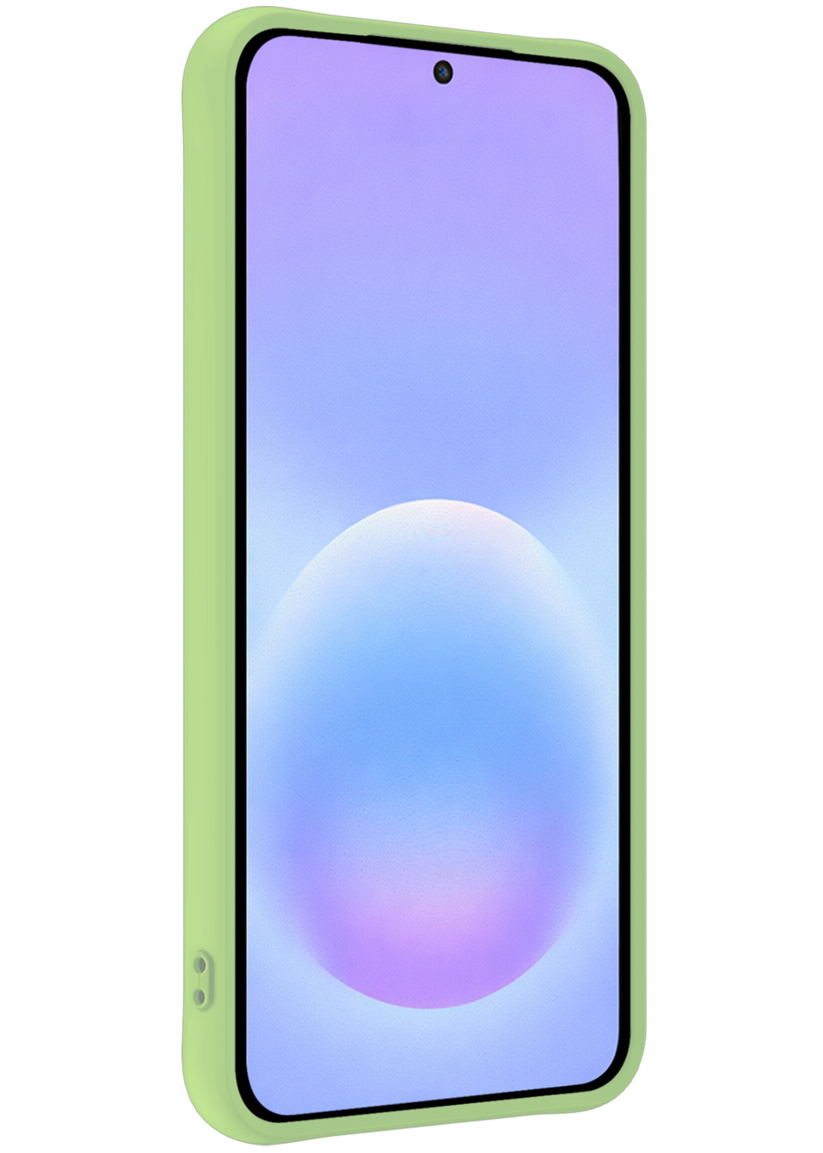 BTH BTH Samsung Galaxy A57 Hoesje Siliconen - Groen - 2 PACK