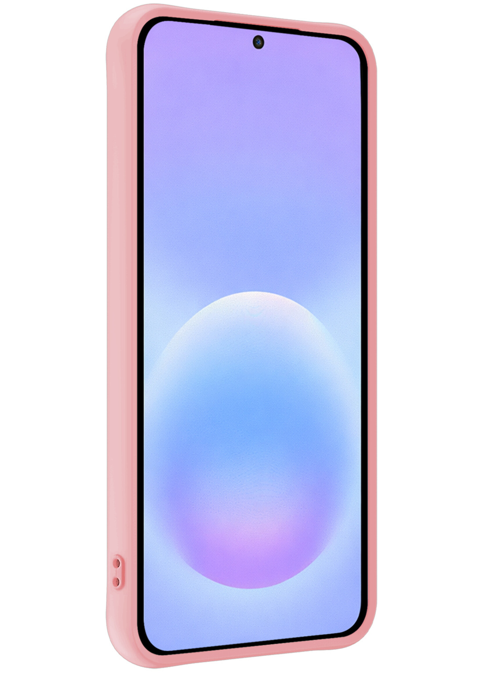 BTH BTH Samsung Galaxy A57 Hoesje Siliconen - Lichtroze - 2 PACK