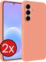 BTH BTH Samsung Galaxy A57 Hoesje Siliconen - Perzik - 2 PACK