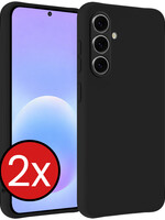 BTH BTH Samsung Galaxy A57 Hoesje Siliconen - Zwart - 2 PACK