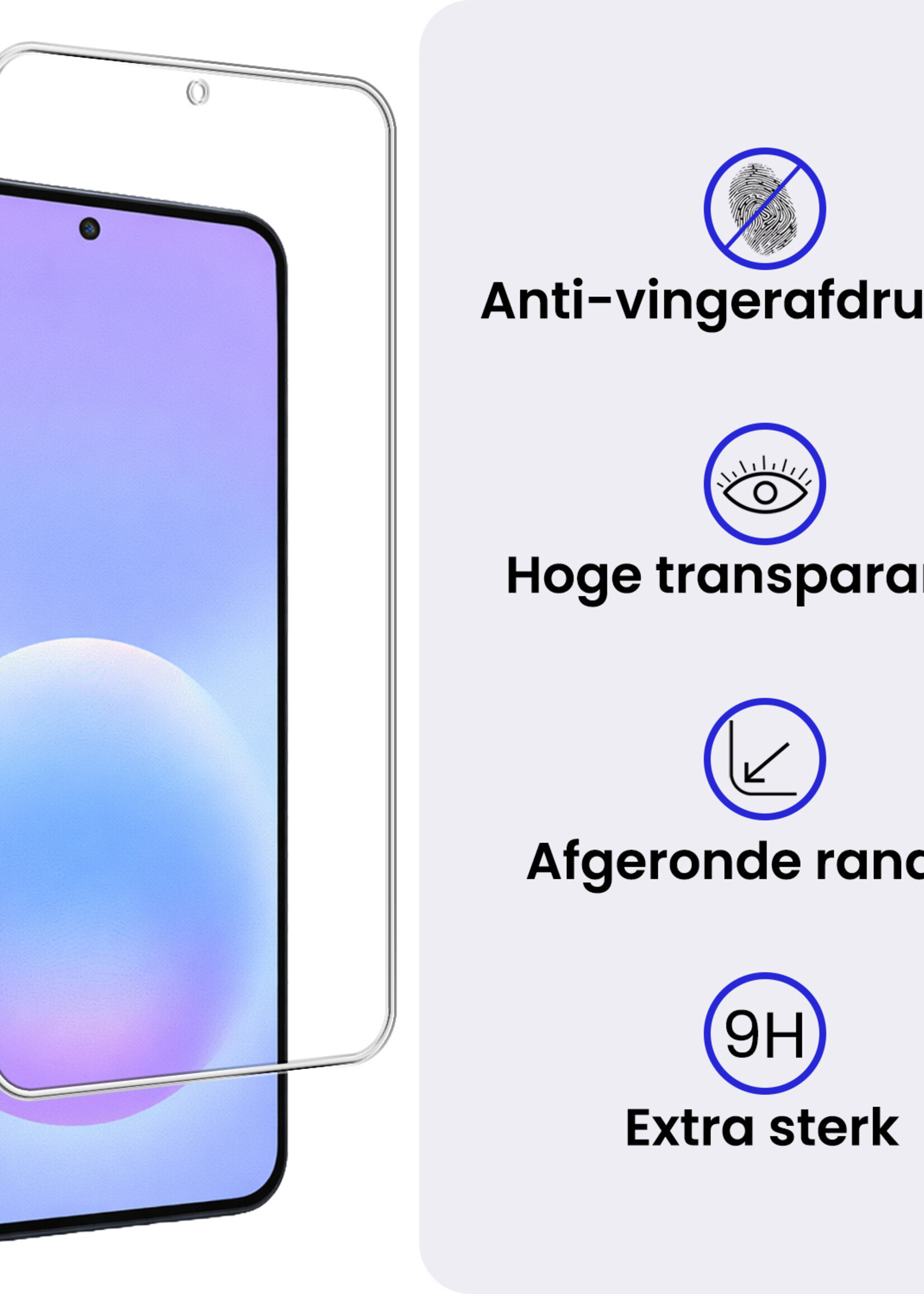 BTH BTH Samsung Galaxy A57 Hoesje Siliconen Met 2x Screenprotector - Geel