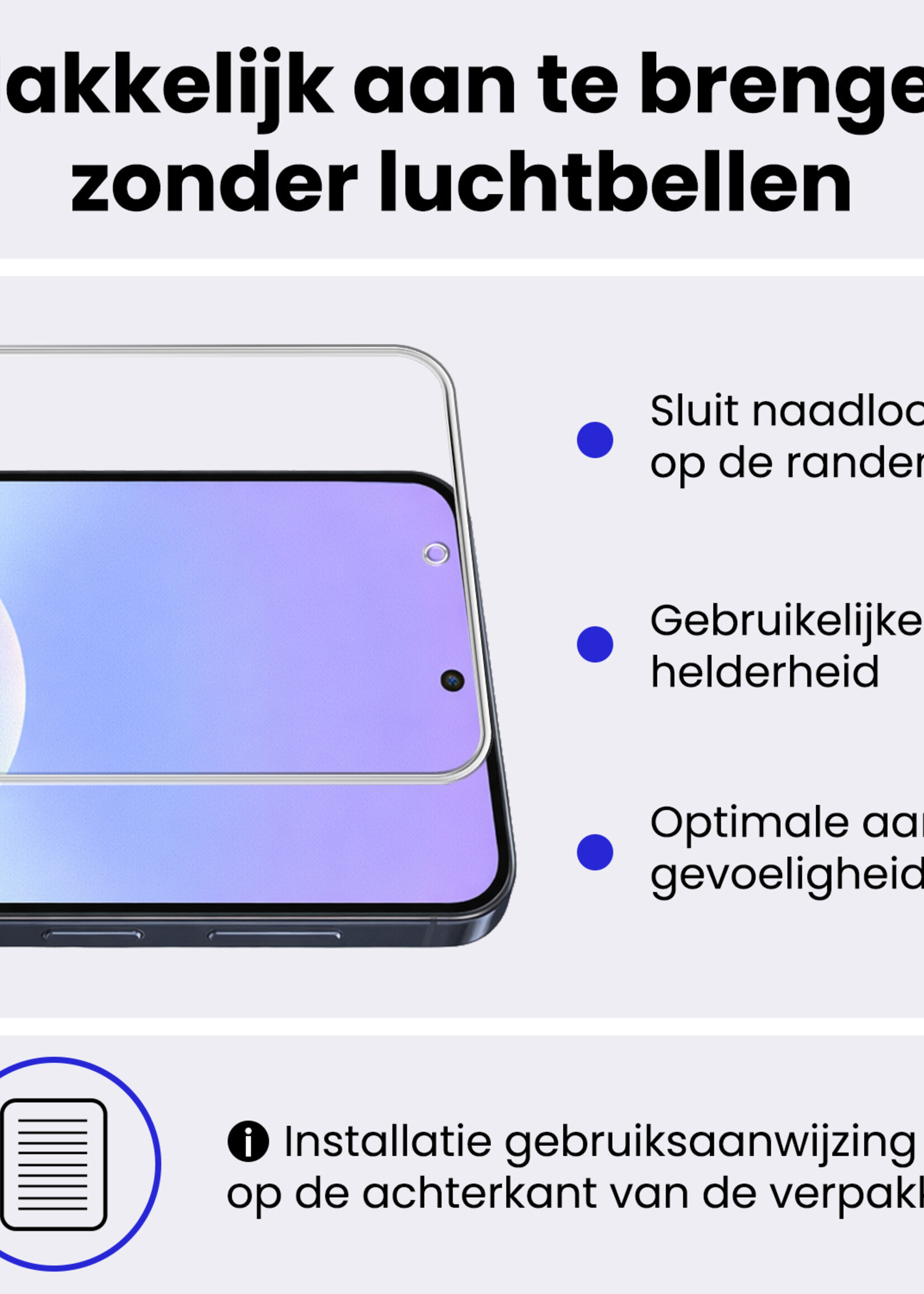 BTH BTH Samsung Galaxy A57 Hoesje Siliconen Met 2x Screenprotector - Lila