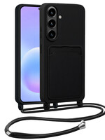 BTH BTH Samsung Galaxy A57 Hoesje Pashouder met Koord - Zwart