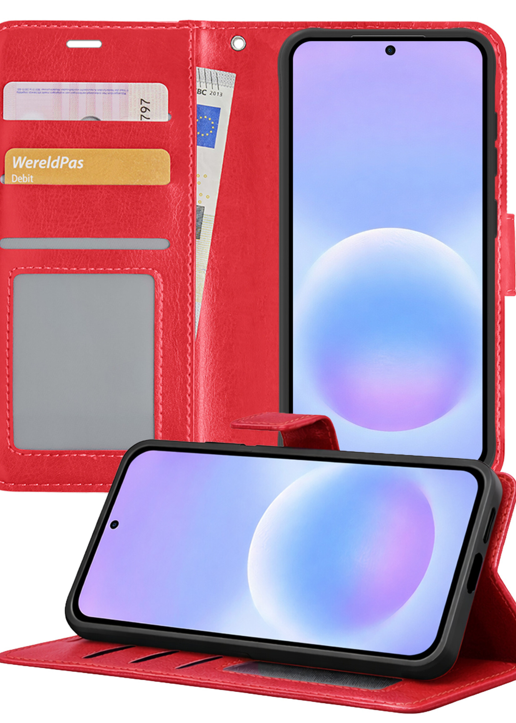 BTH BTH Samsung Galaxy A57 Hoesje Bookcase - Rood