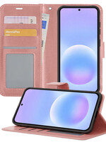 BTH BTH Samsung Galaxy A57 Hoesje Bookcase - Rose Goud