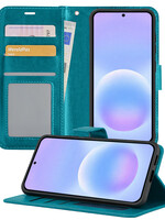 BTH BTH Samsung Galaxy A57 Hoesje Bookcase - Turquoise