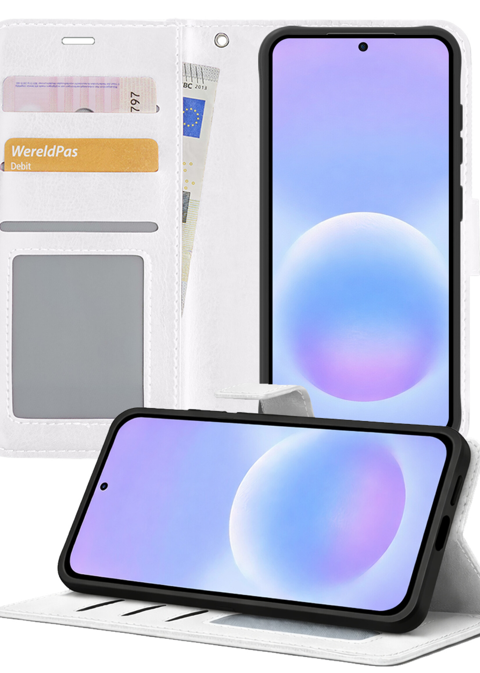 BTH BTH Samsung Galaxy A57 Hoesje Bookcase - Wit