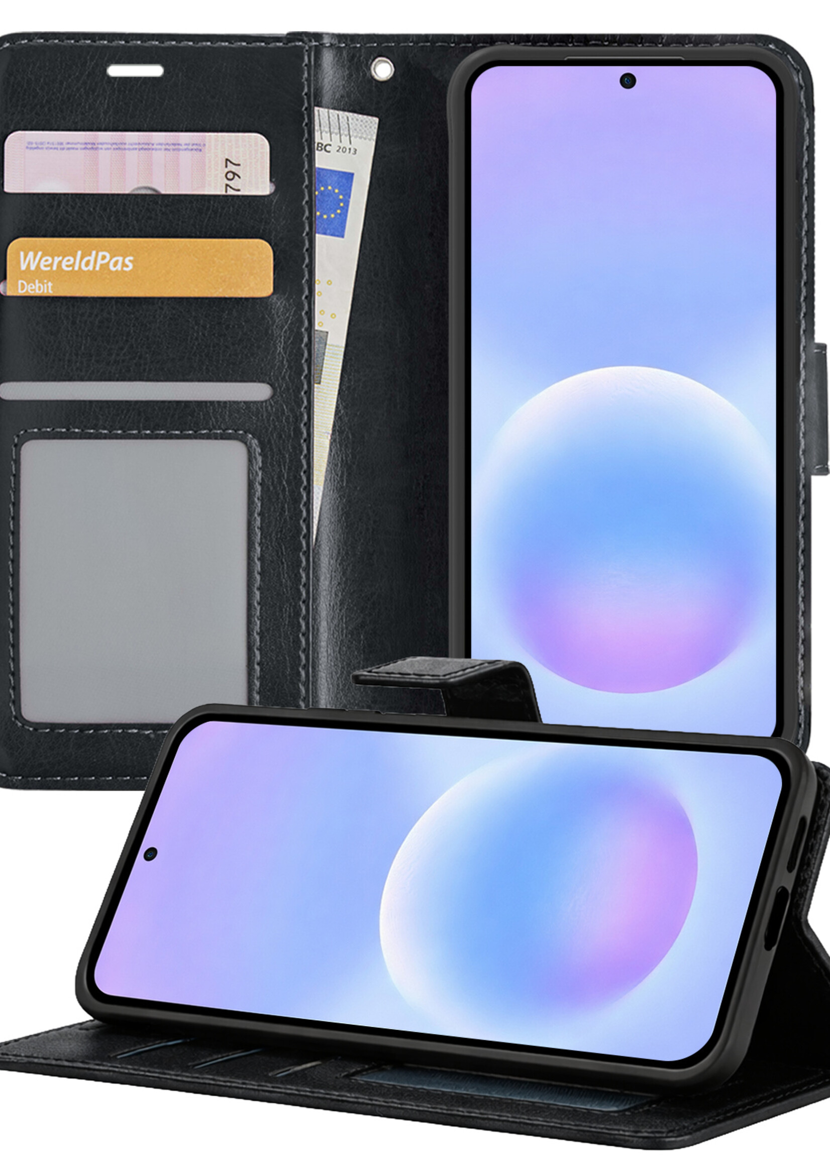 BTH BTH Samsung Galaxy A57 Hoesje Bookcase - Zwart