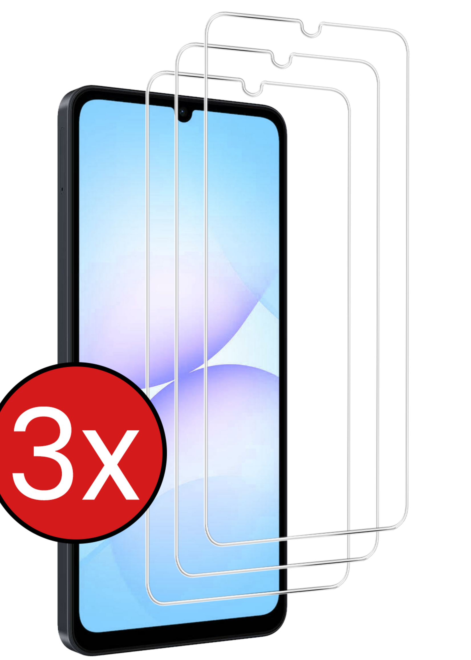 BTH BTH Samsung Galaxy A07 4G Screenprotector Glas - 3 PACK