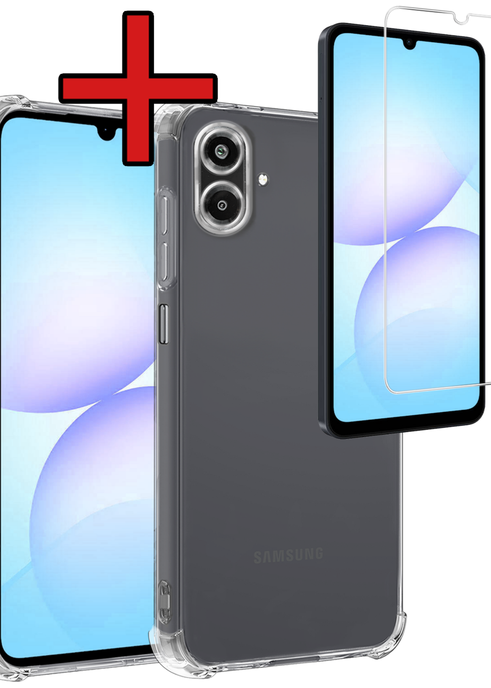 BTH BTH Samsung Galaxy A07 4G Hoesje Shockproof Met Screenprotector