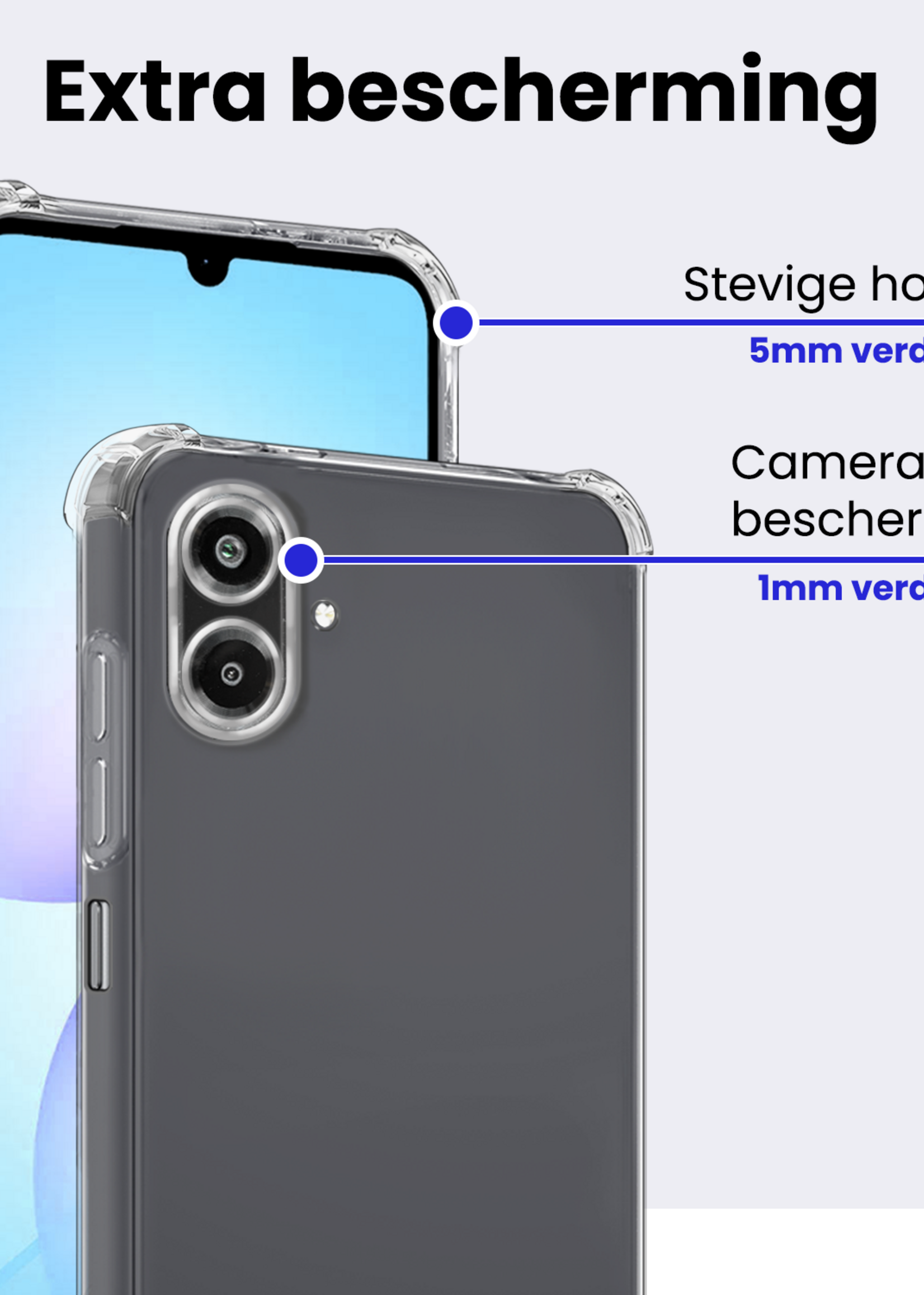 BTH BTH Samsung Galaxy A07 4G Hoesje Shockproof Met 2x Screenprotector