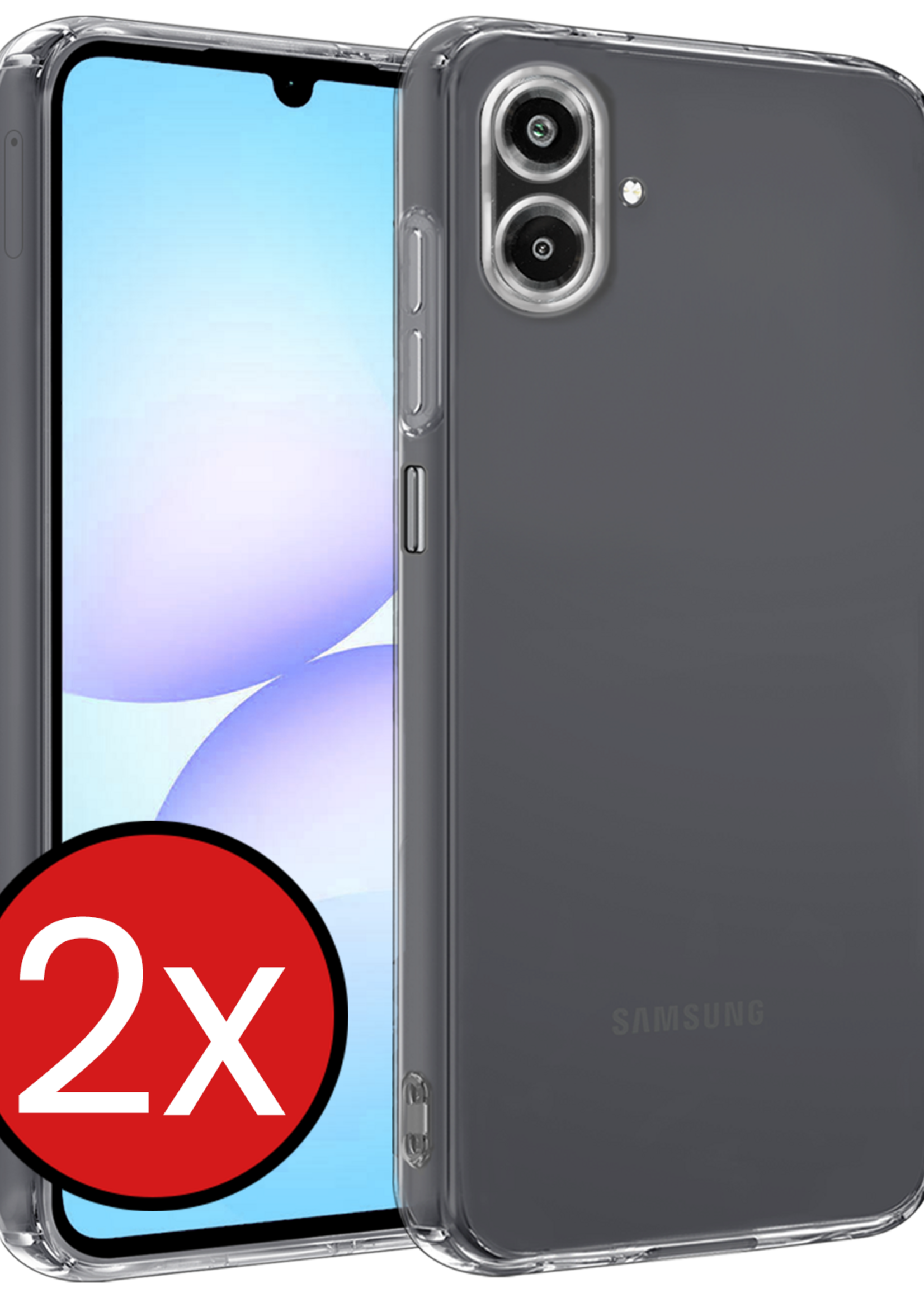 BTH BTH Samsung Galaxy A07 4G Hoesje Siliconen - Transparant - 2 PACK