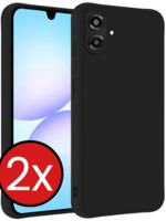 BTH BTH Samsung Galaxy A07 4G Hoesje Siliconen - Zwart - 2 PACK