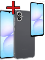 BTH BTH Samsung Galaxy A07 4G Hoesje Siliconen Met Screenprotector - Transparant