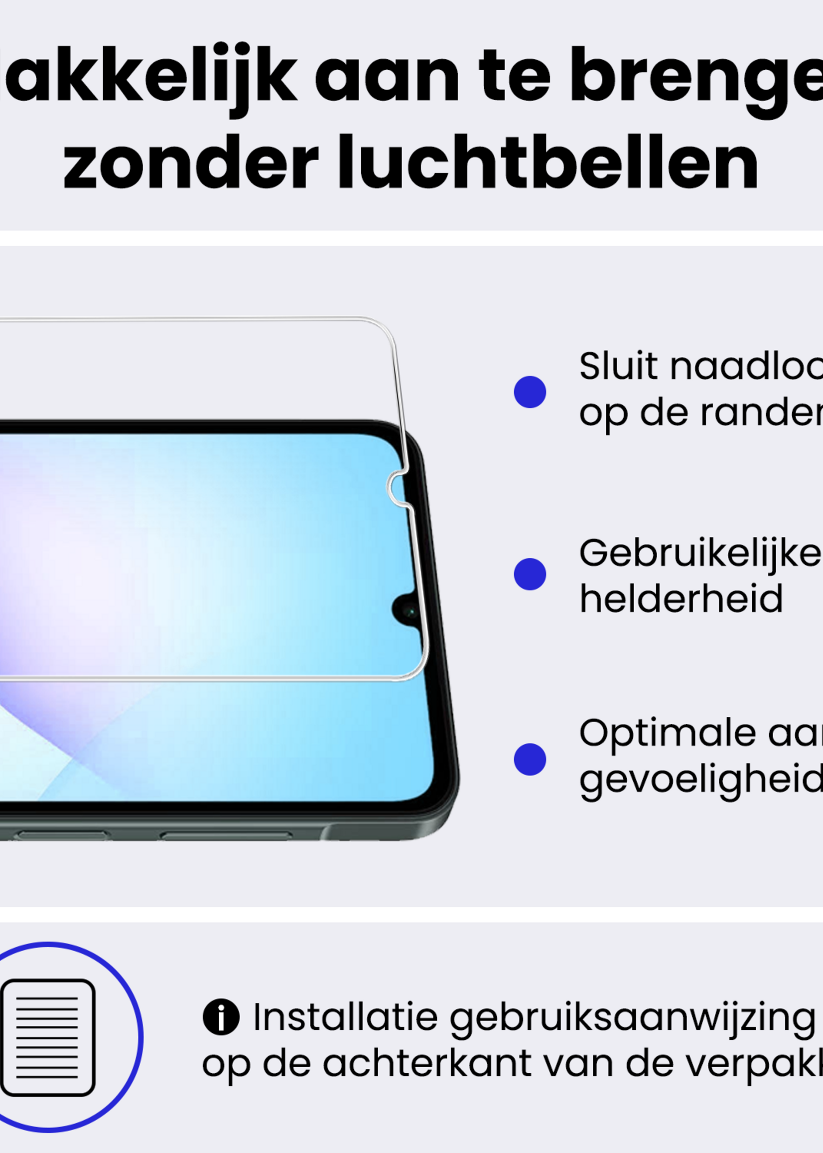 BTH BTH Samsung Galaxy A07 4G Hoesje Siliconen Met 2x Screenprotector - Transparant