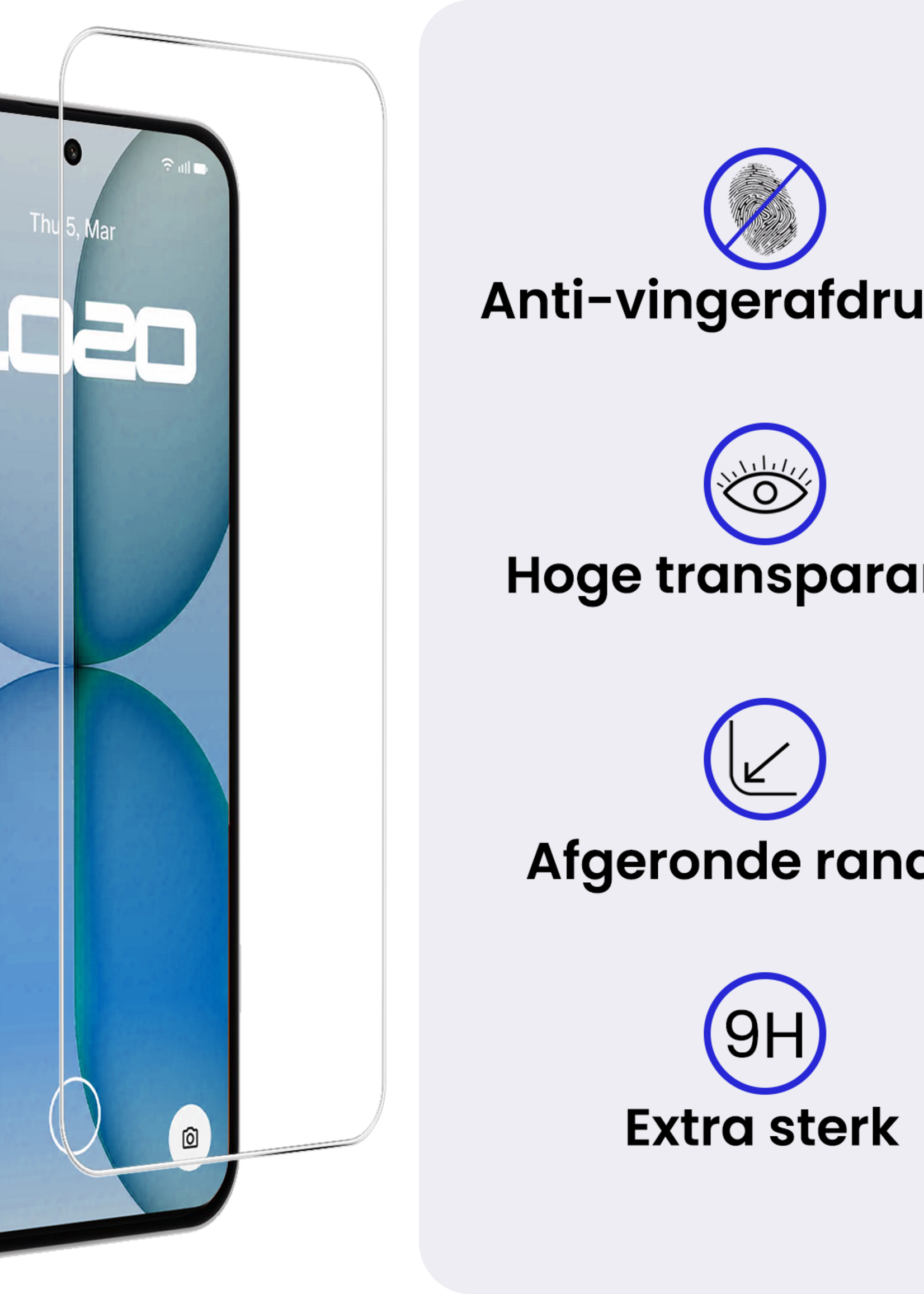 BTH BTH Nothing Phone (4a) Screenprotector Glas  - 3 PACK