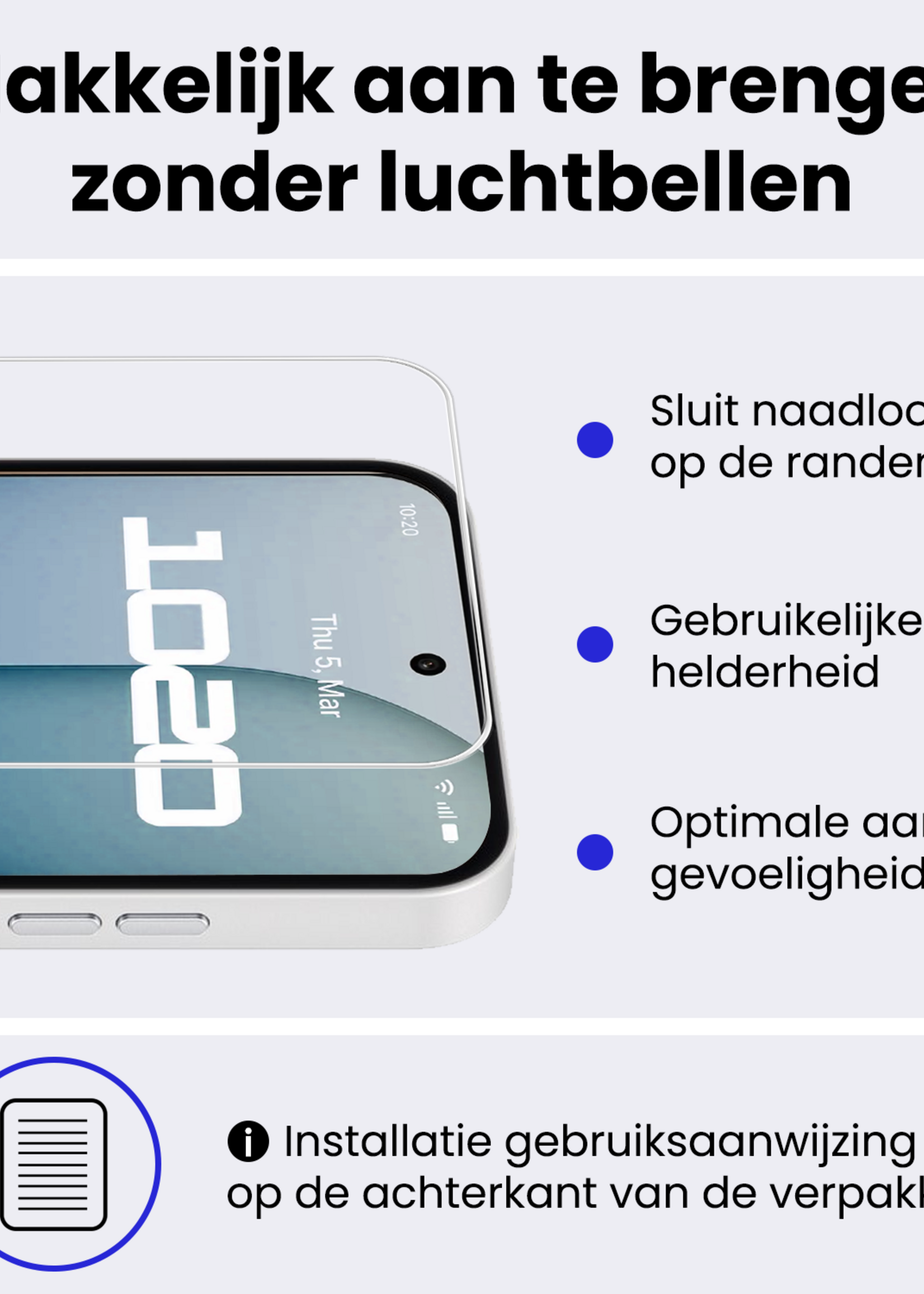 BTH BTH Nothing Phone (4a) Screenprotector Glas  - 3 PACK