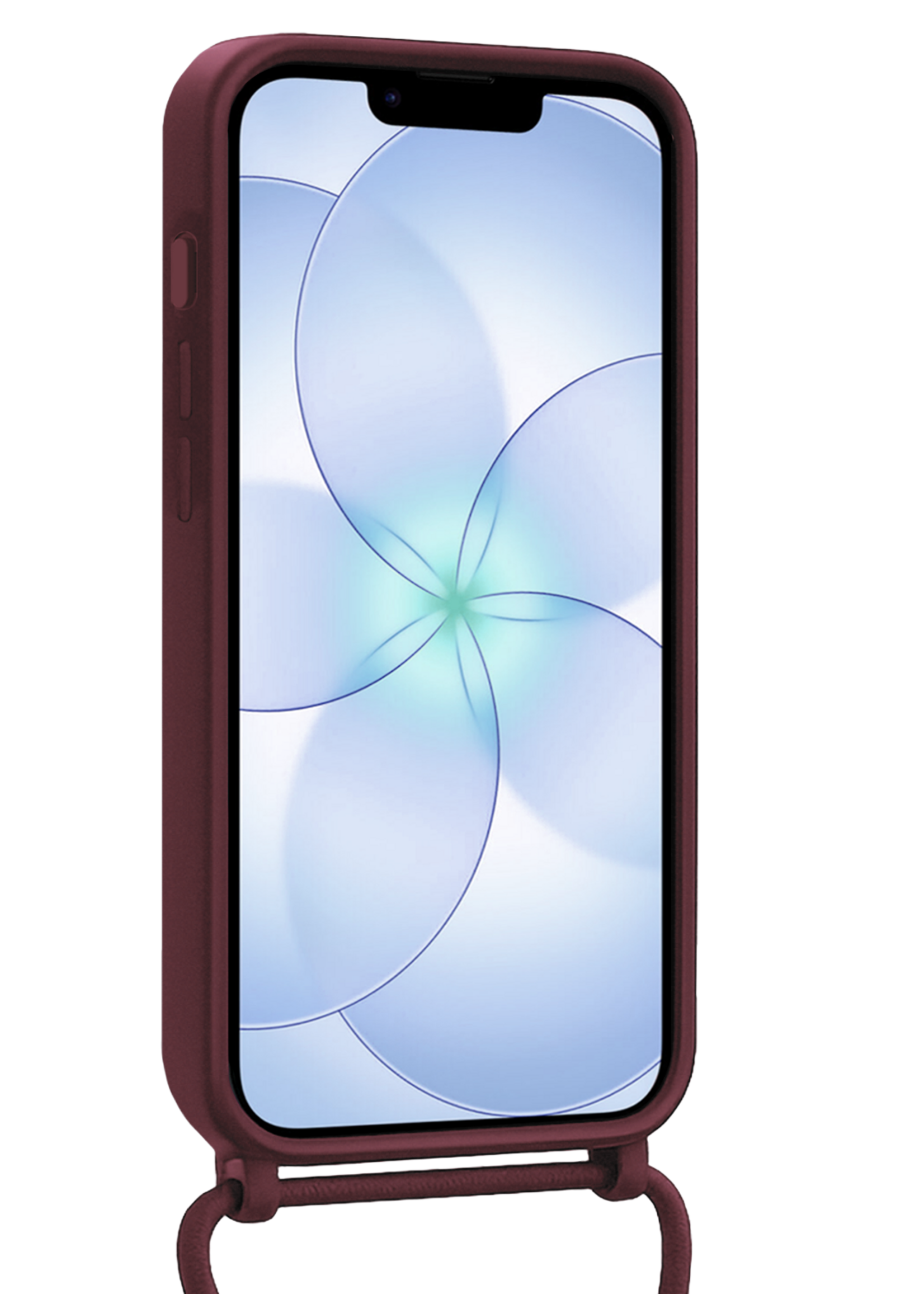 BTH BTH iPhone 17e Hoesje Pashouder met Koord - Aubergine - 2 PACK