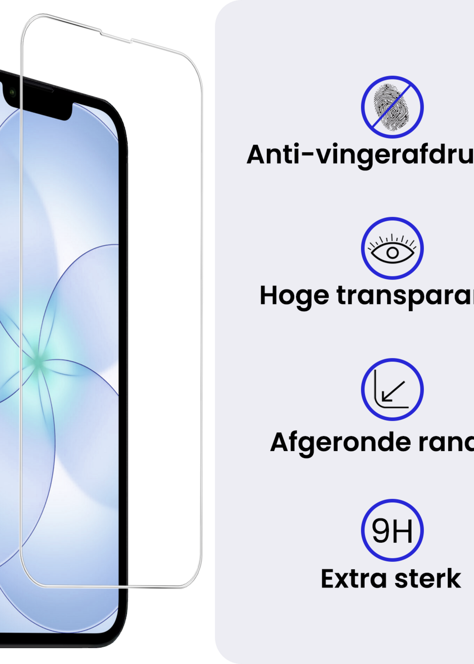 BTH BTH iPhone 17e Hoesje Pashouder met Koord Met 2x Screenprotector - Zwart