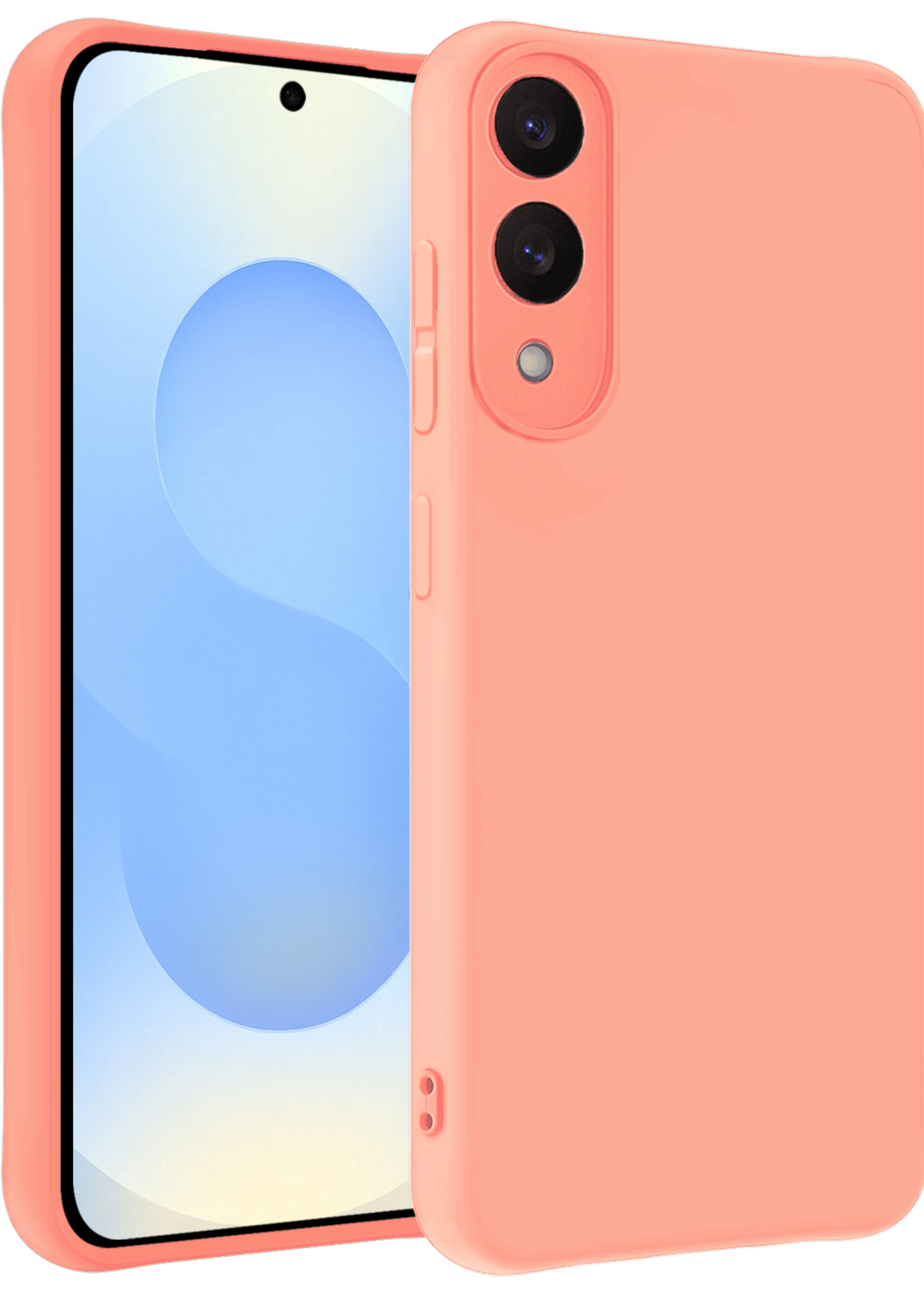 BTH BTH Samsung Galaxy S25 Edge Hoesje Siliconen - Lichtroze