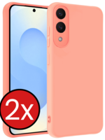BTH BTH Samsung Galaxy S25 Edge Hoesje Siliconen - Lichtroze - 2 PACK