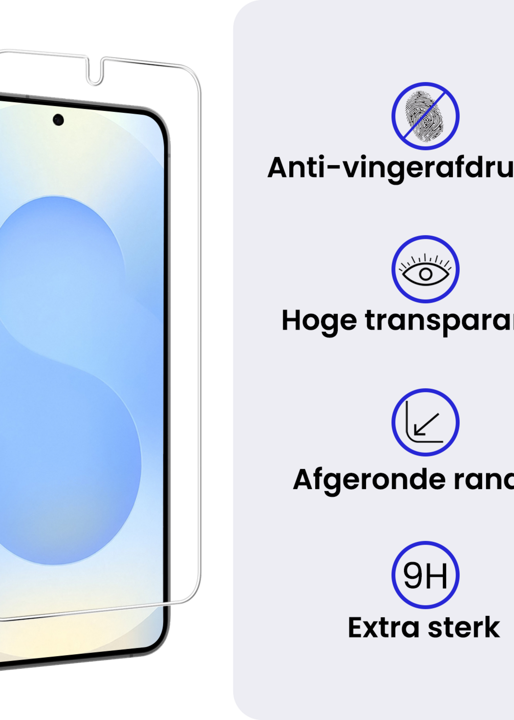 BTH BTH Samsung Galaxy S25 Edge Hoesje Siliconen Met 2x Screenprotector - Lichtroze