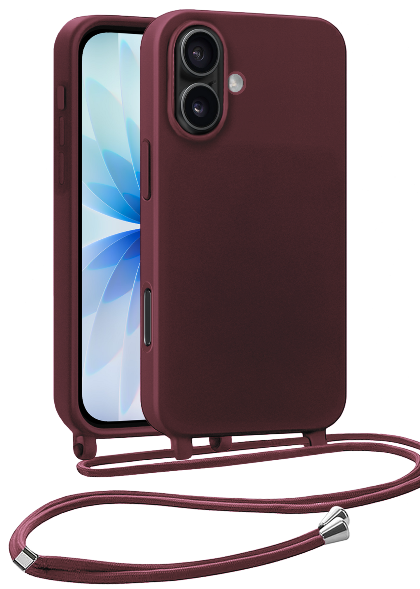 BTH BTH iPhone 17 Hoesje met Koord - Aubergine