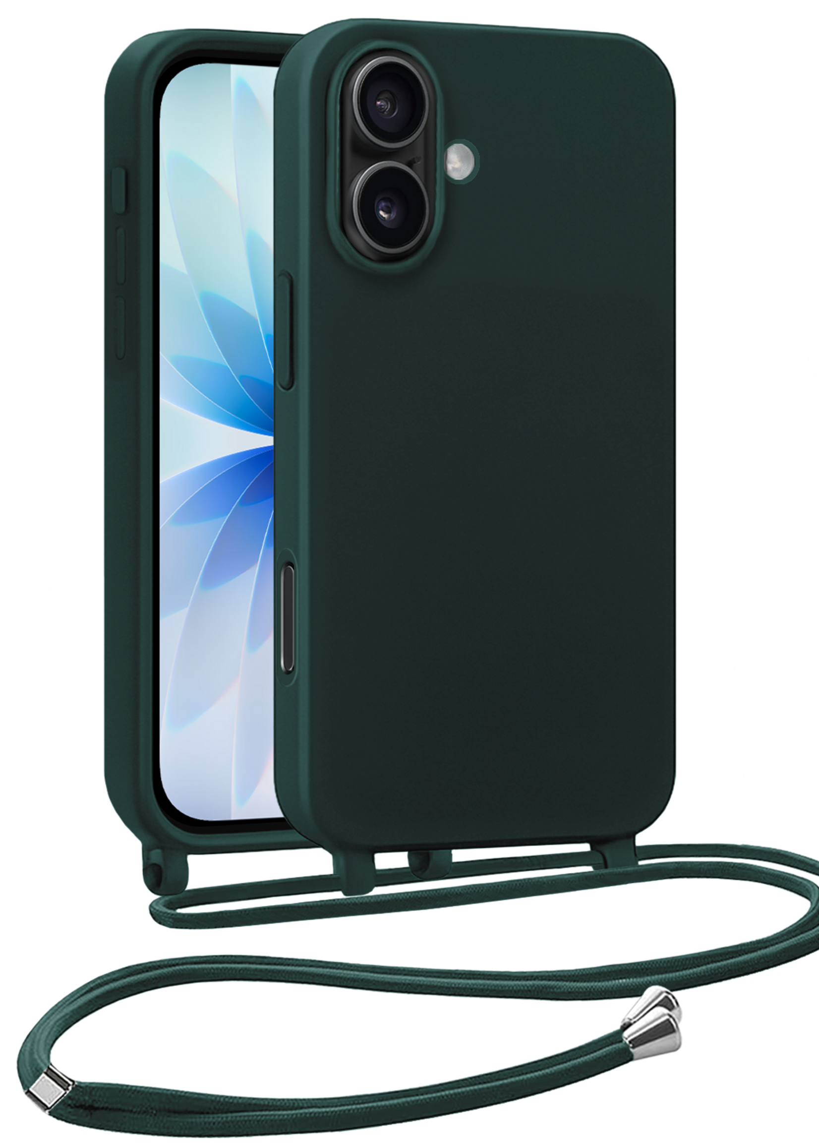 BTH BTH iPhone 17 Hoesje met Koord - Donkergroen
