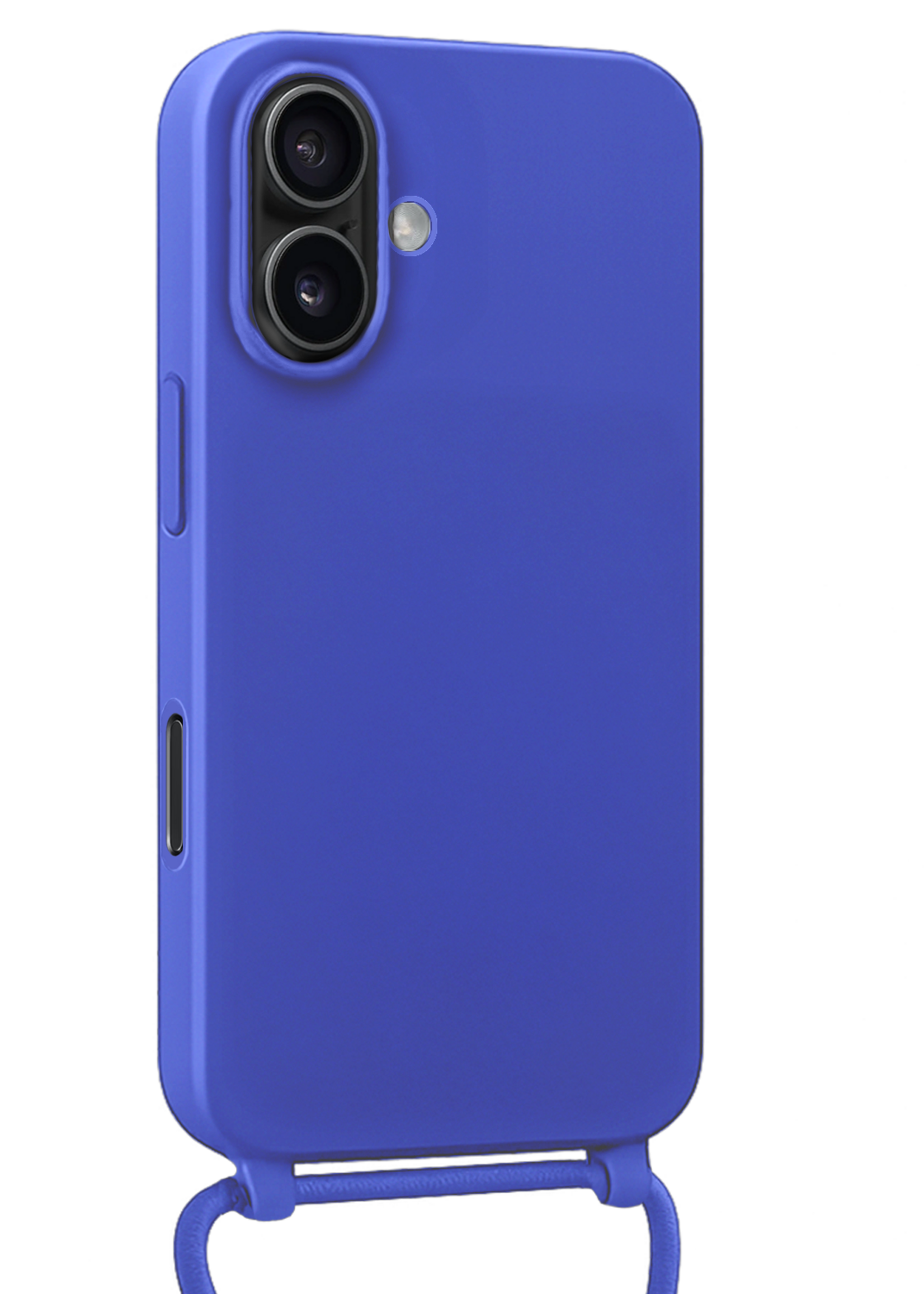 BTH BTH iPhone 17 Hoesje met Koord Met Screenprotector - Fel Blauw
