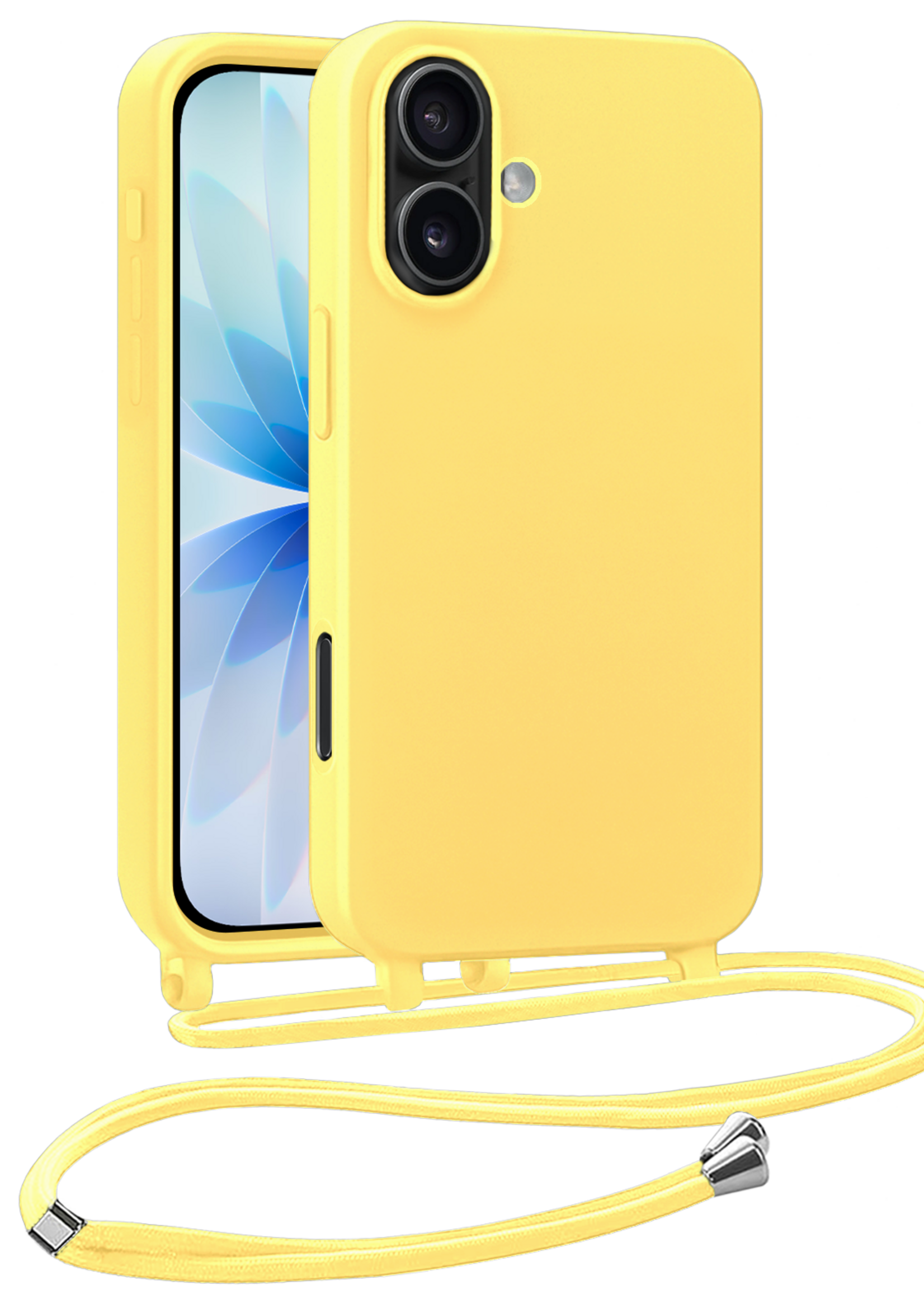 BTH BTH iPhone 17 Hoesje met Koord - Geel