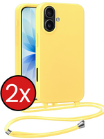 BTH BTH iPhone 17 Hoesje met Koord - Geel - 2 PACK