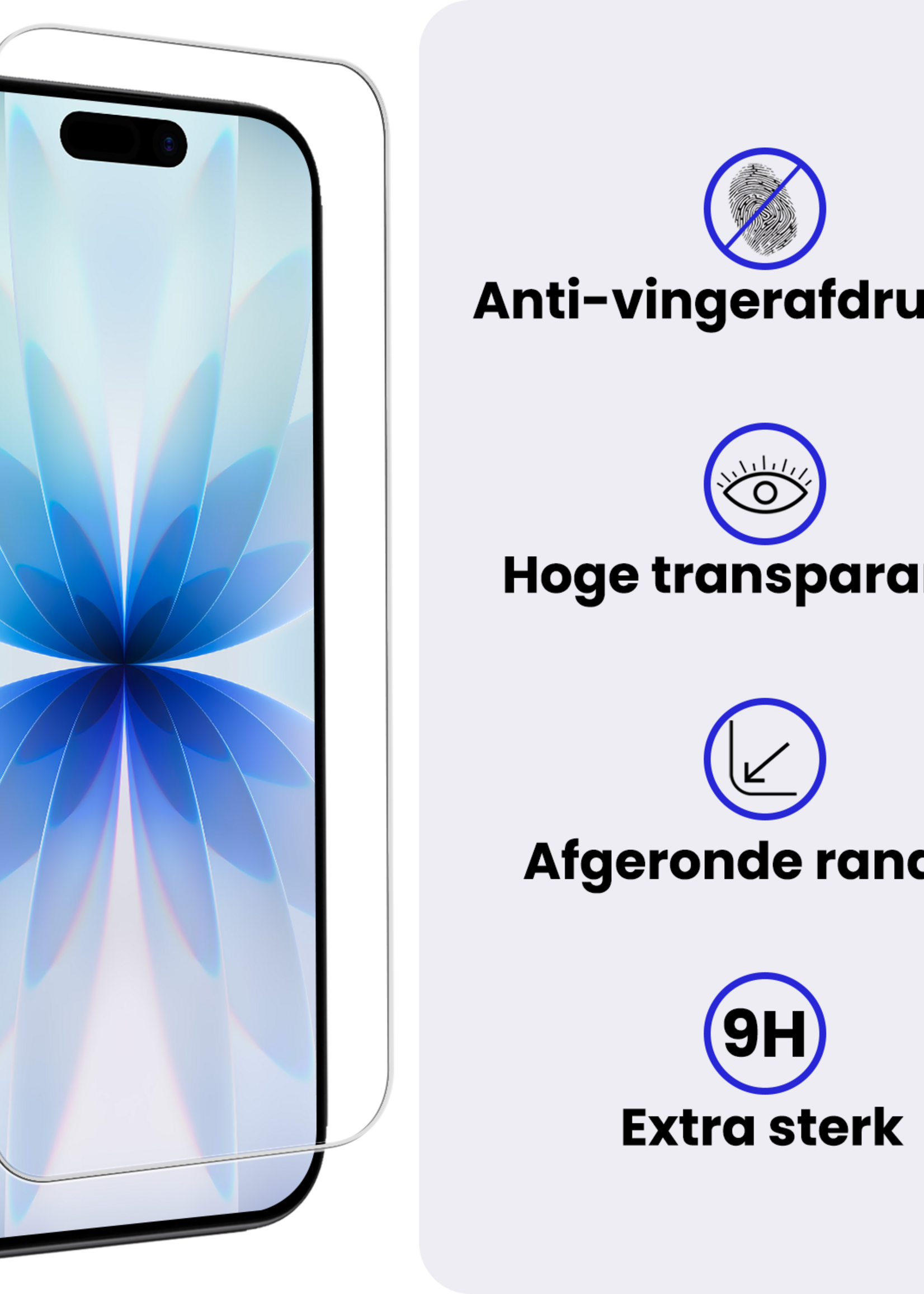 BTH BTH iPhone 17 Hoesje met Koord Met Screenprotector - Geel