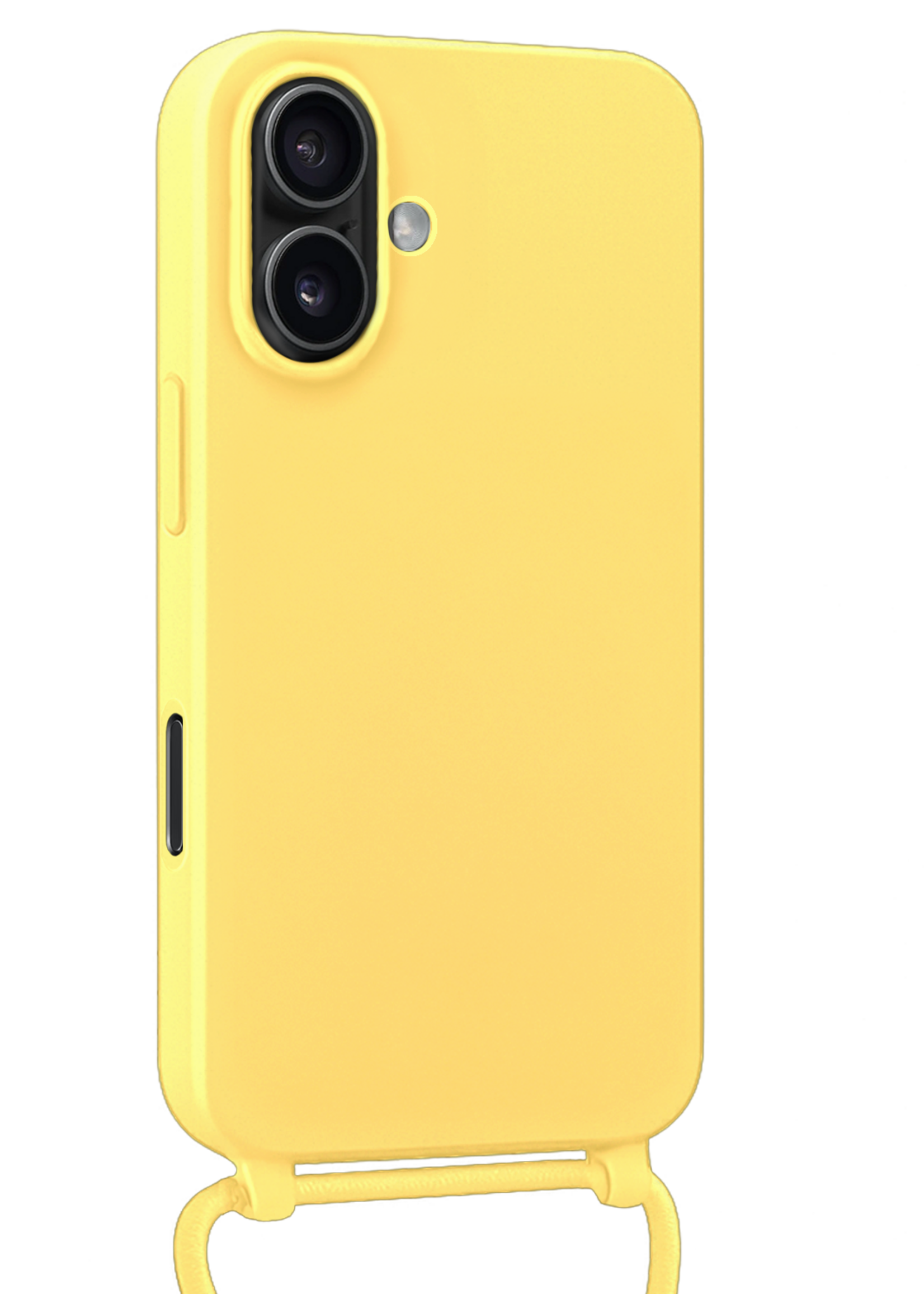 BTH BTH iPhone 17 Hoesje met Koord Met Screenprotector - Geel