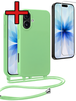 BTH BTH iPhone 17 Hoesje met Koord Met Screenprotector - Groen