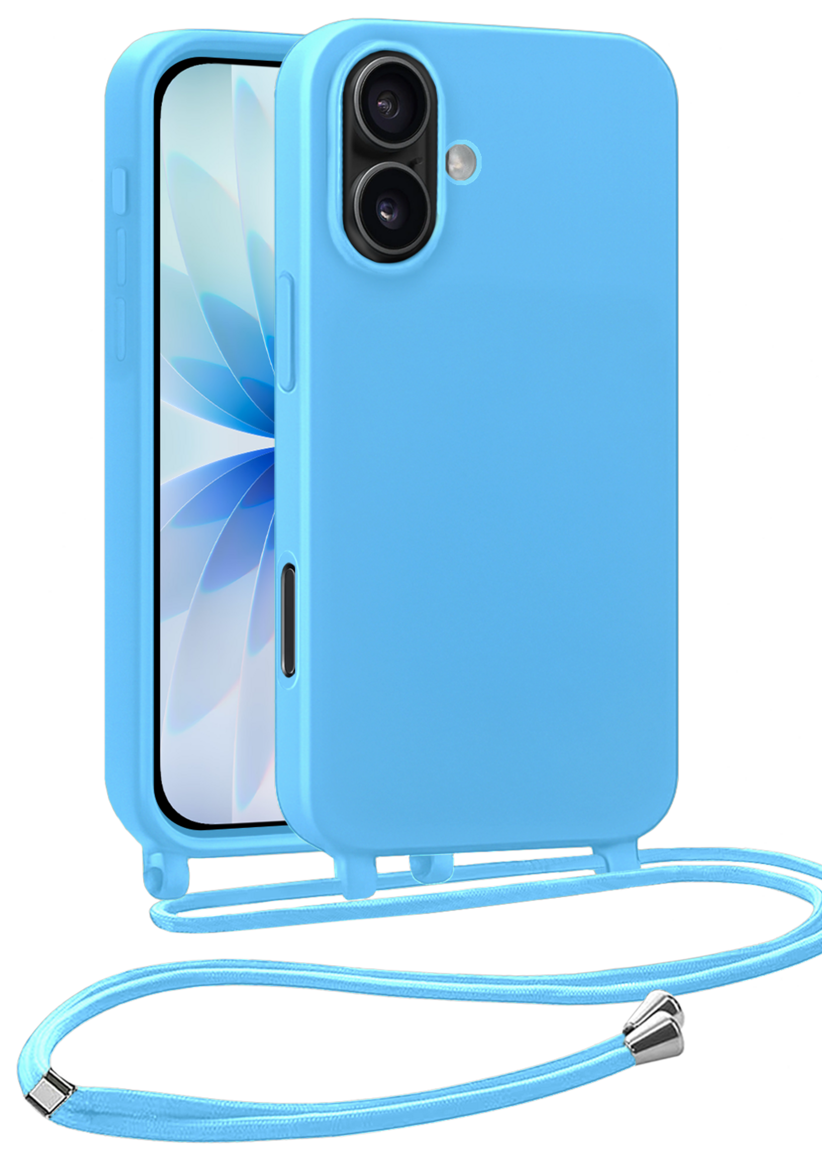 BTH BTH iPhone 17 Hoesje met Koord - Lichtblauw